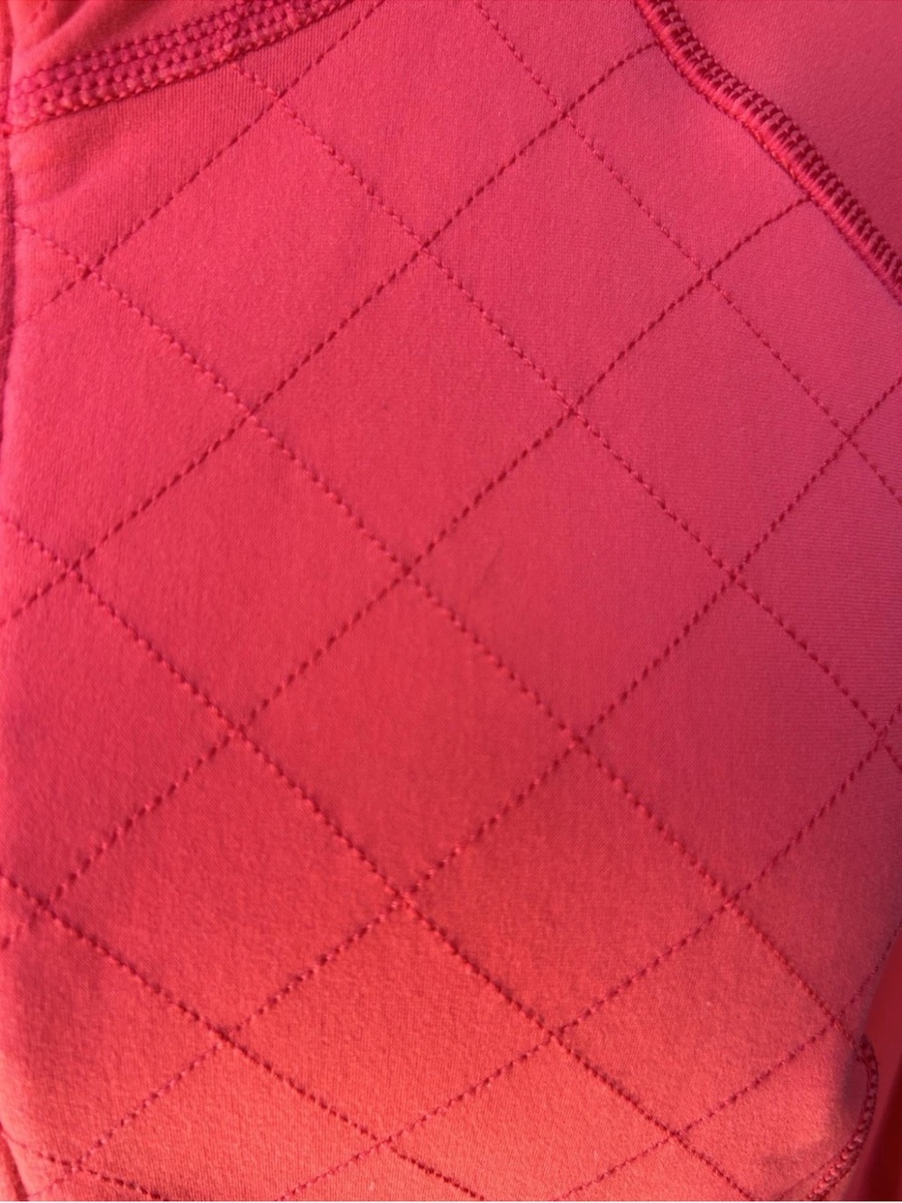 Lululemon Half Zip Pullover Jacket Size 6 Orange Red Quilted Long Sleeve EC - Picture 5 of 12